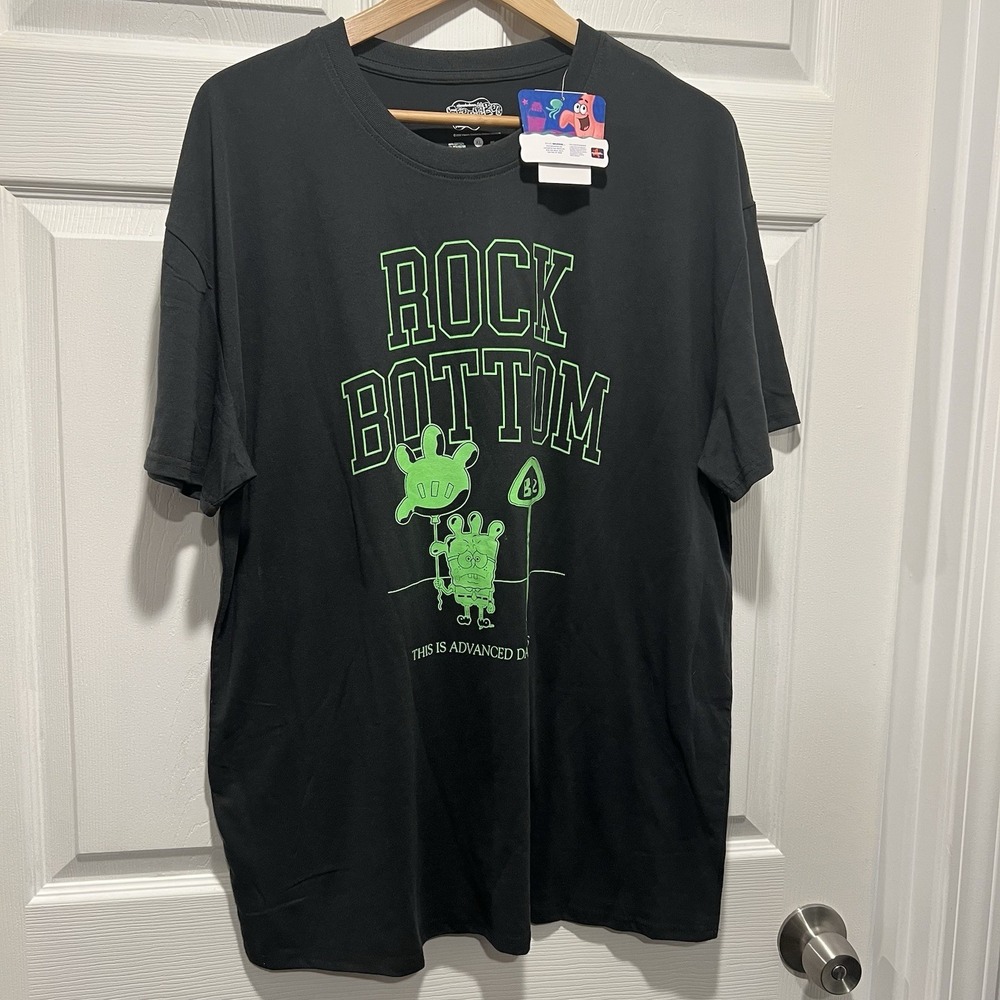 SPONGEBOB SQUAREPANTS Nickelodeon ROCK BOTTOM T-Shirt MENS XL NEW w/ TAG READ